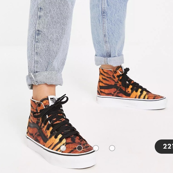 VANS**Sk8-Hi Tapered Tiger Print Shoes**US 3.5,4.5,5.5,6.5 $90 NIB - Picture 12 of 15